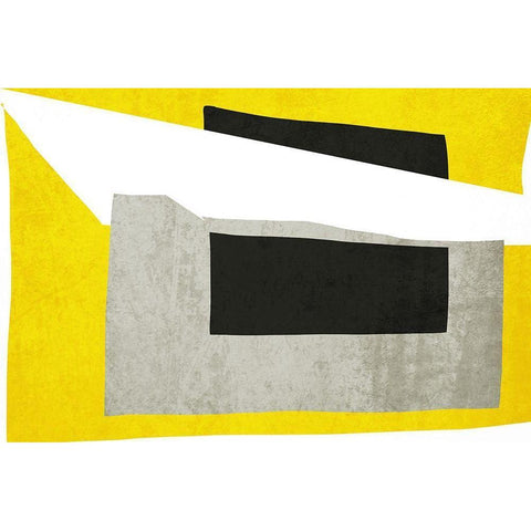 Art Shape Colors Design XXXXII Black Modern Wood Framed Art Print with Double Matting by Orlov, Irena