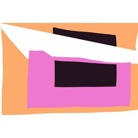 Art Shape Colors Design XXXXIII Black Modern Wood Framed Art Print by Orlov, Irena