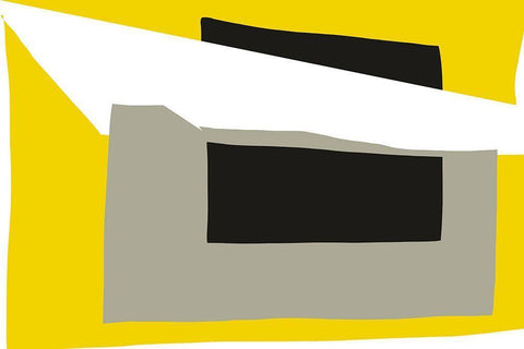 Art Shape Colors Design XXXXIV White Modern Wood Framed Art Print with Double Matting by Orlov, Irena