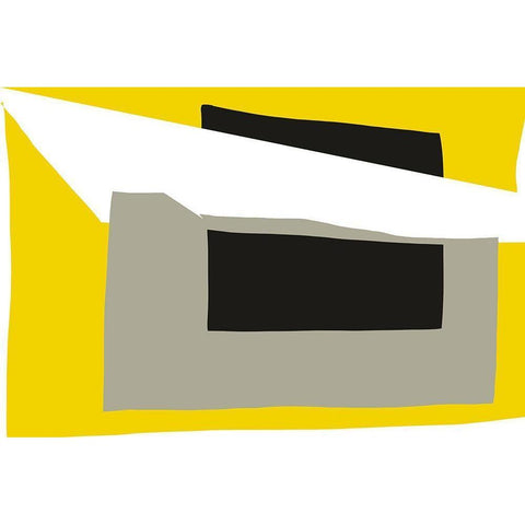 Art Shape Colors Design XXXXIV Black Modern Wood Framed Art Print with Double Matting by Orlov, Irena