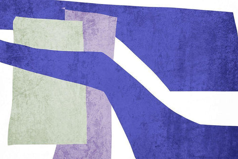 Art Shape Colors Design XXXXV White Modern Wood Framed Art Print with Double Matting by Orlov, Irena