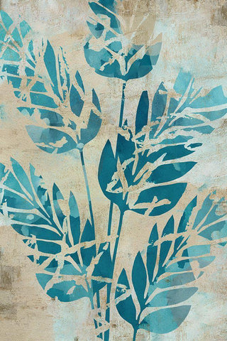 Moonlit Palms I White Modern Wood Framed Art Print with Double Matting by Kouta, Flora