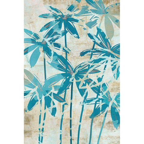 Moonlit Palms III Gold Ornate Wood Framed Art Print with Double Matting by Kouta, Flora