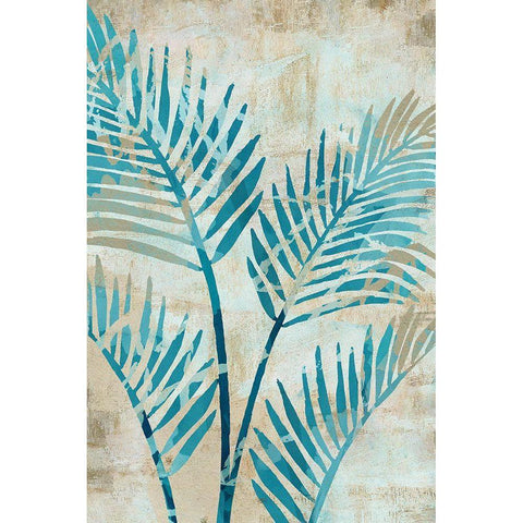 Moonlit Palms IV Black Modern Wood Framed Art Print with Double Matting by Kouta, Flora