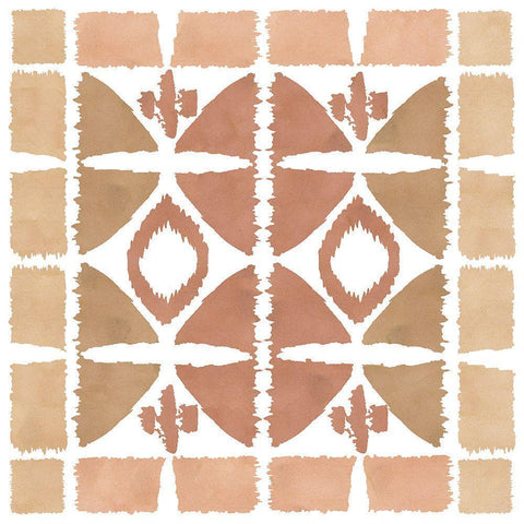 Earthy Geometric I Gold Ornate Wood Framed Art Print with Double Matting by Kouta, Flora