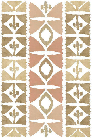 Earthy Geometric VII Black Ornate Wood Framed Art Print with Double Matting by Kouta, Flora