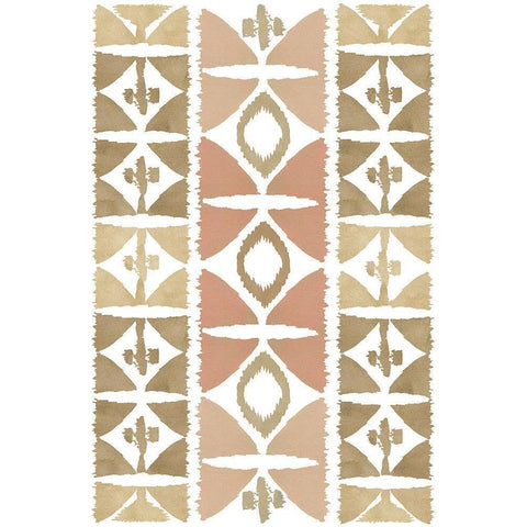 Earthy Geometric VII White Modern Wood Framed Art Print by Kouta, Flora