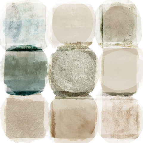 Beach Rocks III Gold Ornate Wood Framed Art Print with Double Matting by Kouta, Flora