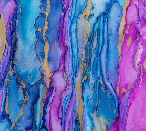 Abstract Ink Fantasy II Black Ornate Wood Framed Art Print with Double Matting by Haase, Andrea