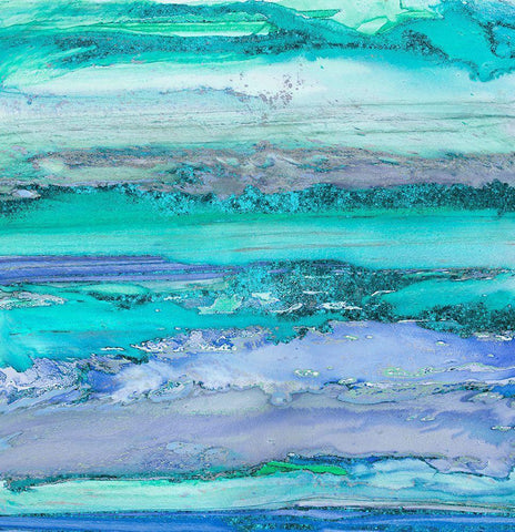 Abstract Ink Fantasy III White Modern Wood Framed Art Print with Double Matting by Haase, Andrea