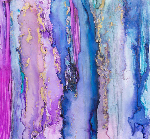 Abstract Ink Fantasy IV White Modern Wood Framed Art Print with Double Matting by Haase, Andrea