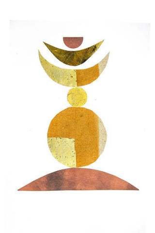 Paper Celestial White Modern Wood Framed Art Print with Double Matting by Haase, Andrea