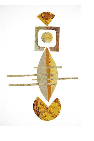 Paper Geometry Black Ornate Wood Framed Art Print with Double Matting by Haase, Andrea