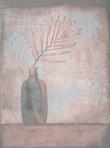 Exotic Leaf Simplicity I White Modern Wood Framed Art Print with Double Matting by Haase, Andrea