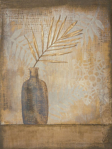 Exotic Leaf Simplicity II Black Ornate Wood Framed Art Print with Double Matting by Haase, Andrea