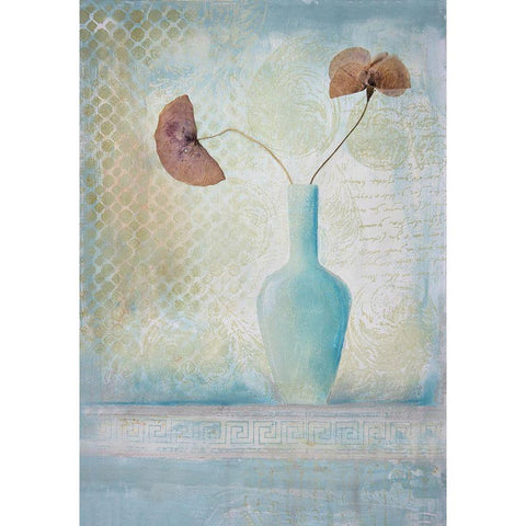 Poppy Flowers Purity Gold Ornate Wood Framed Art Print with Double Matting by Haase, Andrea