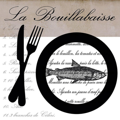 Kitchen Art Fish White Modern Wood Framed Art Print with Double Matting by Haase, Andrea