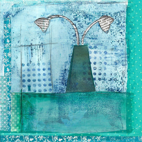 Flower from China Black Ornate Wood Framed Art Print with Double Matting by Haase, Andrea