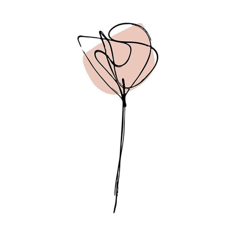 Minimal Canna Flower Black Modern Wood Framed Art Print by Haase, Andrea