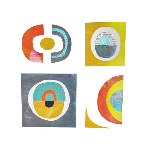 Cutout Geometrics White Modern Wood Framed Art Print by Haase, Andrea