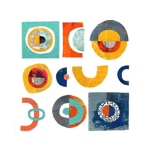 Papercut Geometry White Modern Wood Framed Art Print by Haase, Andrea