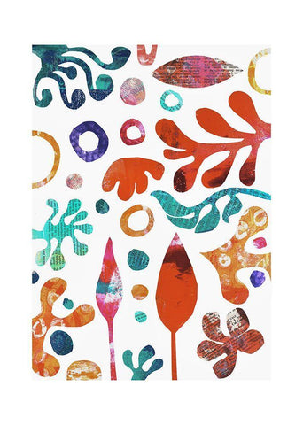 My Paper Paradise White Modern Wood Framed Art Print with Double Matting by Haase, Andrea