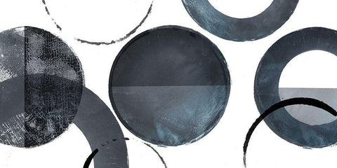 Circular Bonds White Modern Wood Framed Art Print with Double Matting by Haase, Andrea