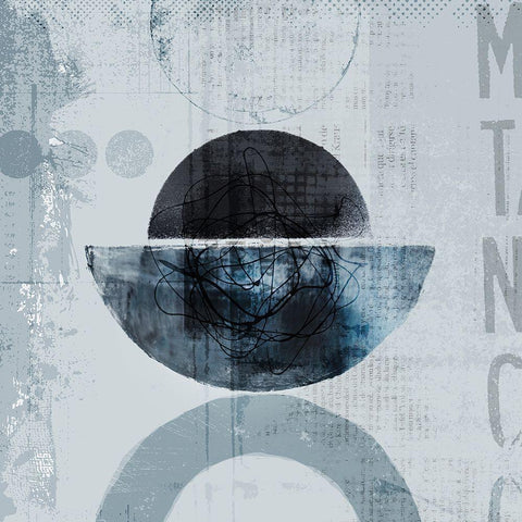 Be Balanced Black Modern Wood Framed Art Print by Haase, Andrea