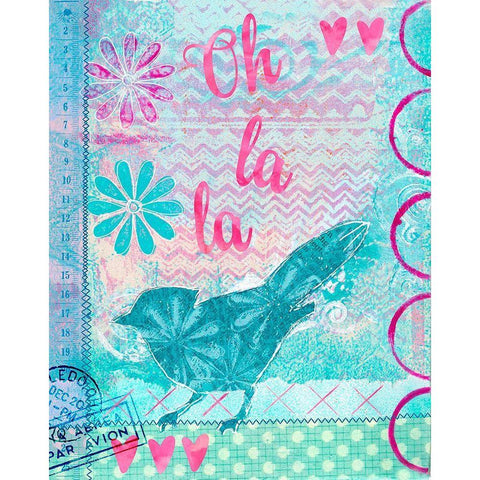 Excuse my French Black Modern Wood Framed Art Print by Haase, Andrea