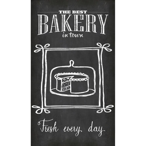 Chalkboard Bakery Gold Ornate Wood Framed Art Print with Double Matting by Haase, Andrea