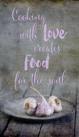 Kitchen Art Soul Food White Modern Wood Framed Art Print with Double Matting by Haase, Andrea