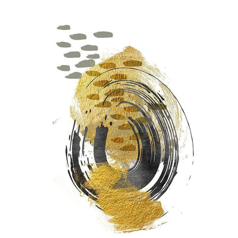 Gold Meets Neutrals II White Modern Wood Framed Art Print by Haase, Andrea