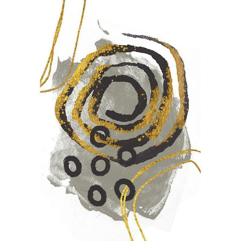 Gold Meets Neutrals VI Black Modern Wood Framed Art Print with Double Matting by Haase, Andrea