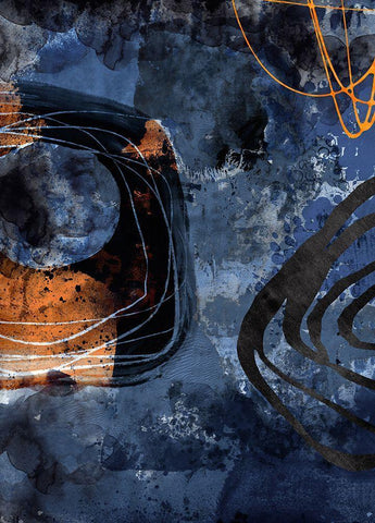 Nightscape Adventure White Modern Wood Framed Art Print with Double Matting by Haase, Andrea