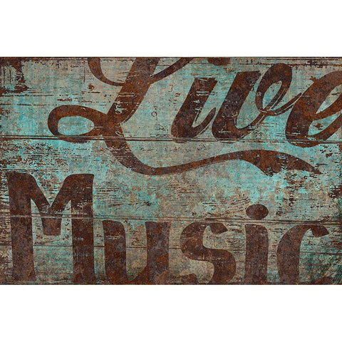 Live Music White Modern Wood Framed Art Print by Haase, Andrea