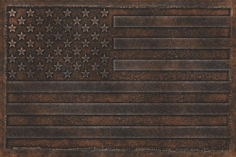 America Forged From Iron White Modern Wood Framed Art Print with Double Matting by Haase, Andrea