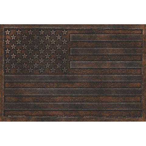 America Forged From Iron Black Modern Wood Framed Art Print with Double Matting by Haase, Andrea