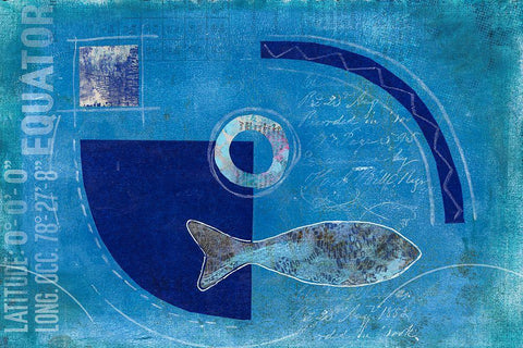 Calm Sea White Modern Wood Framed Art Print with Double Matting by Haase, Andrea