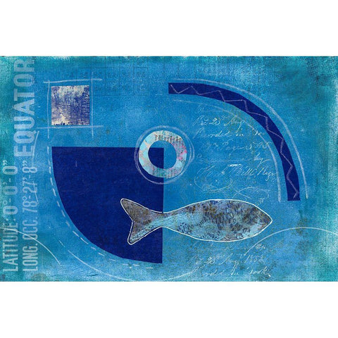 Calm Sea Black Modern Wood Framed Art Print by Haase, Andrea