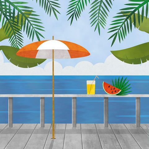 Enjoy the View Black Modern Wood Framed Art Print by Haase, Andrea