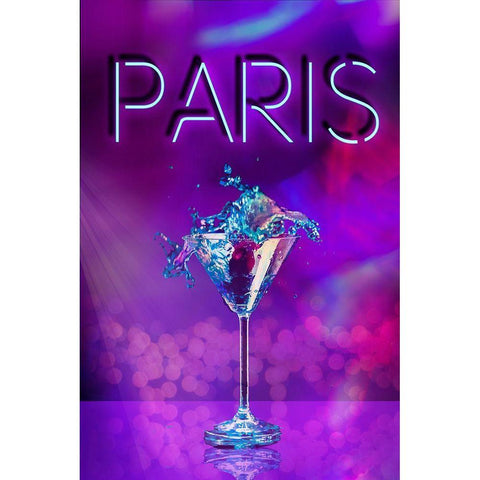 Paris Party Night White Modern Wood Framed Art Print by Haase, Andrea