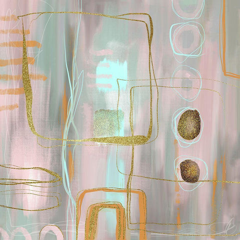 Faded Elegance Gold Ornate Wood Framed Art Print with Double Matting by Haase, Andrea