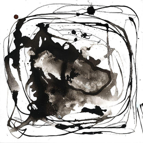 Abstract Confusion White Modern Wood Framed Art Print by Haase, Andrea