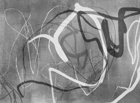 Autumn Thoughts White Modern Wood Framed Art Print with Double Matting by Haase, Andrea