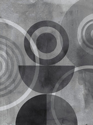 Circulation I Black Ornate Wood Framed Art Print with Double Matting by Haase, Andrea