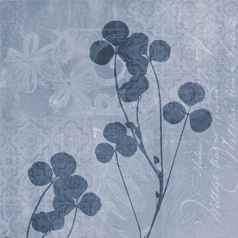 Grunge Floral Chic I Black Modern Wood Framed Art Print by Haase, Andrea