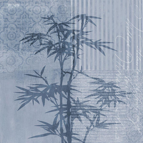 Grunge Floral Chic II Black Modern Wood Framed Art Print with Double Matting by Haase, Andrea