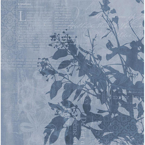 Grunge Floral Chic III Black Modern Wood Framed Art Print with Double Matting by Haase, Andrea