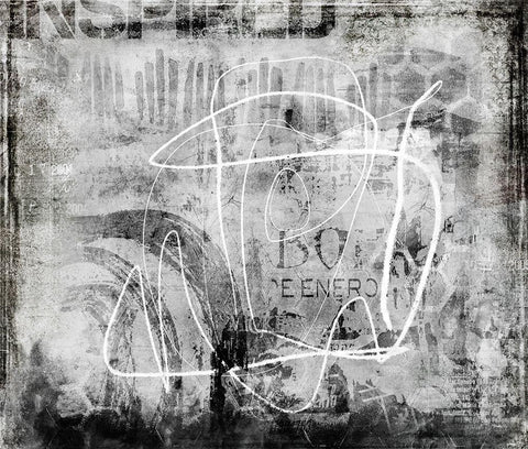 Draw Out of the Dark White Modern Wood Framed Art Print with Double Matting by Haase, Andrea