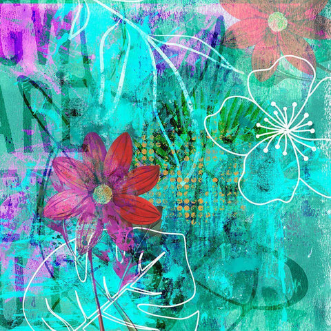 Decaying Floridity White Modern Wood Framed Art Print with Double Matting by Haase, Andrea